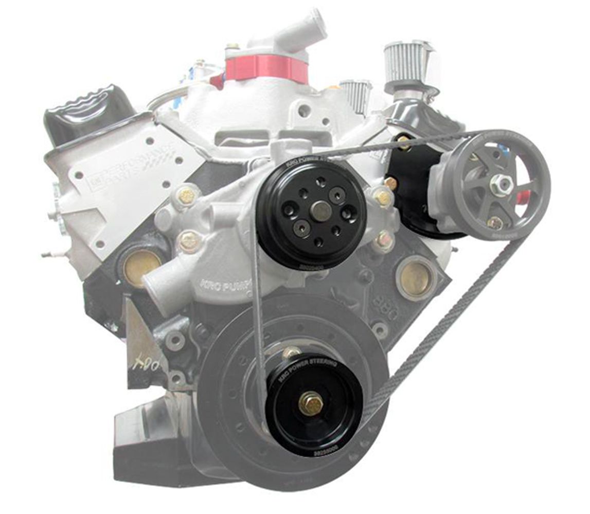KRC POWER STEERING Basic Crate Engine Kit Head Mount w/ pump
