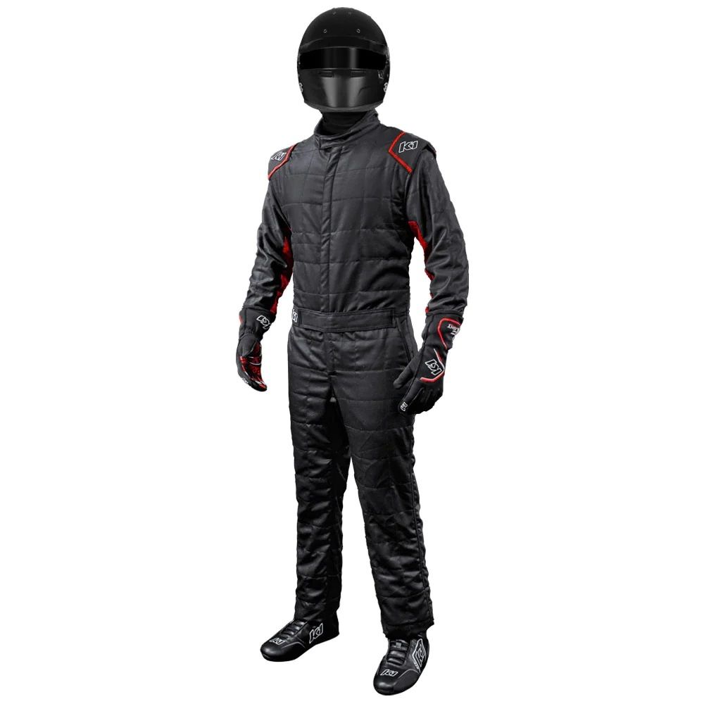 K1 RACEGEARSuit Outlaw Large Black / Red SFI 3.2A/5