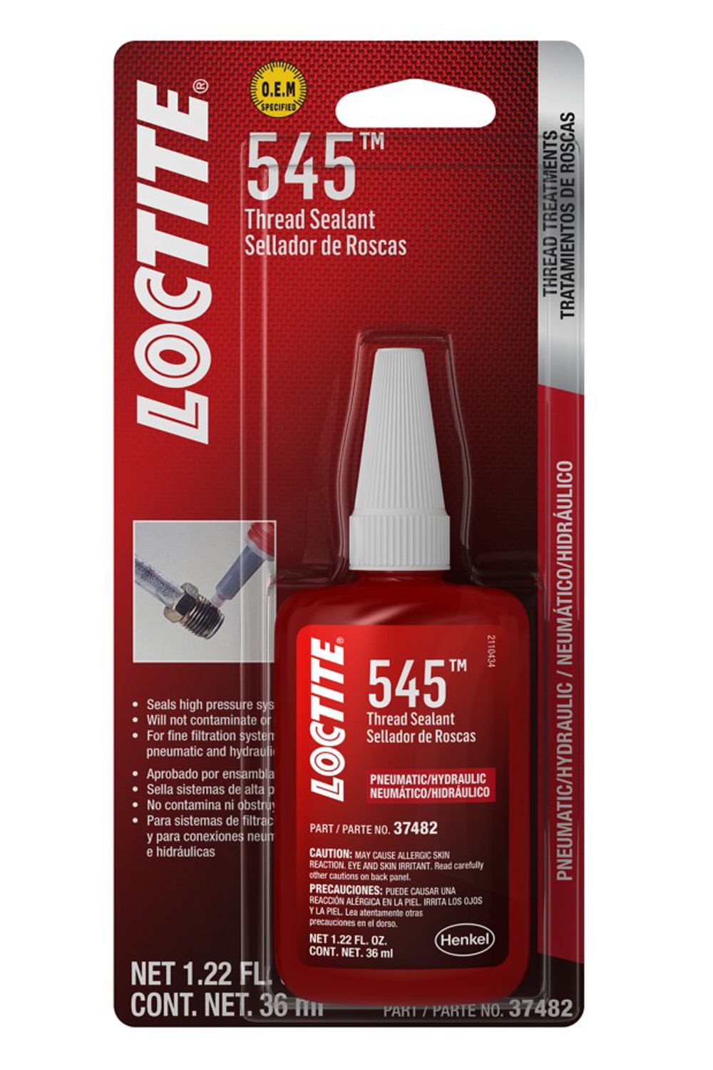LOCTITEThread Sealant 545 36ml/ 1.22oz Pneumatic/Hydrlic