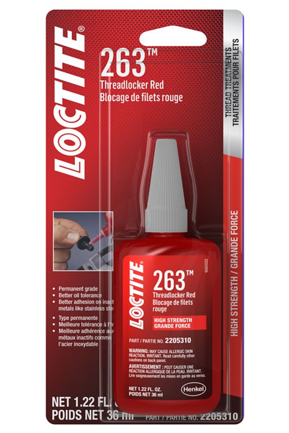 LOCTITE263 Threadlocker Red Su rface Insensitive 36ml