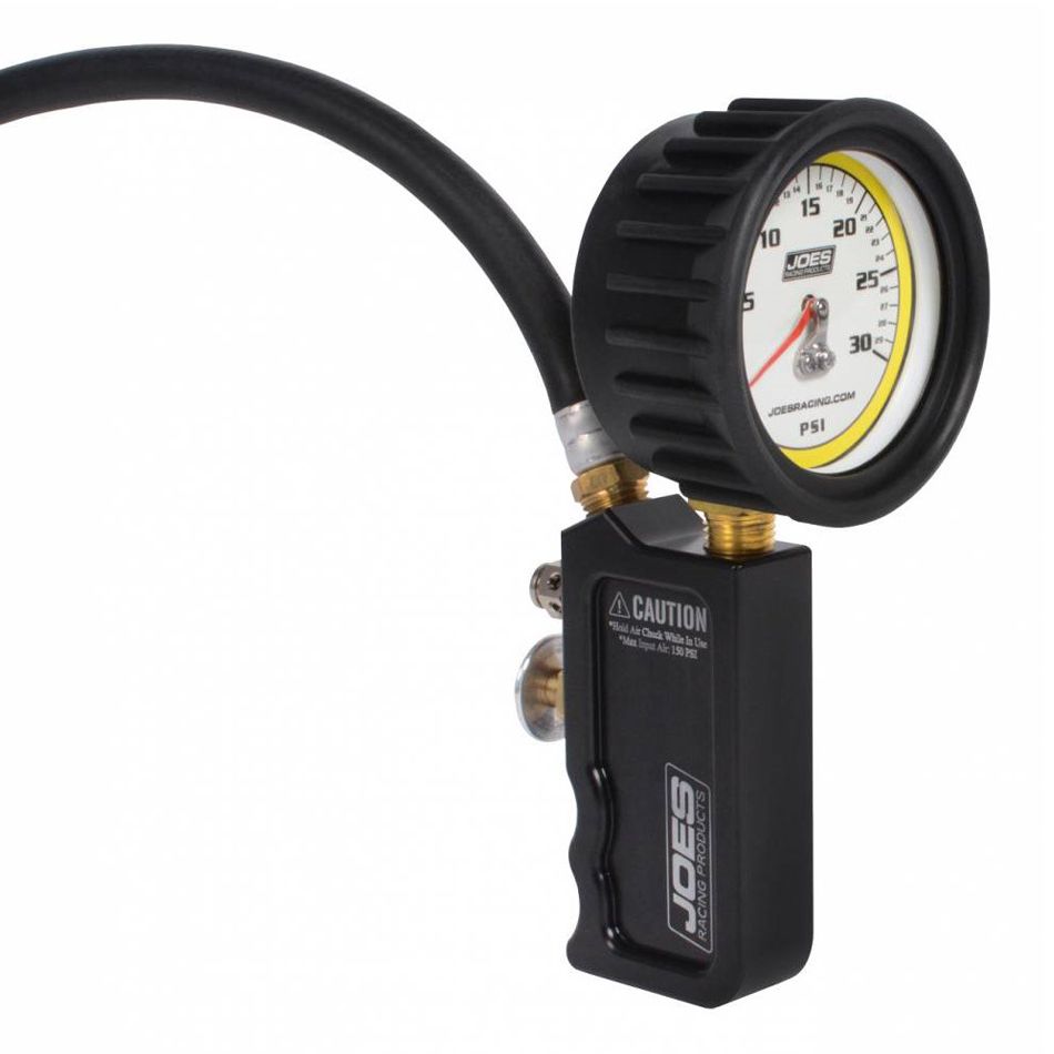 JOES RACING PRODUCTSTire Inflator 0-30psi Analog Billet Quick Fill