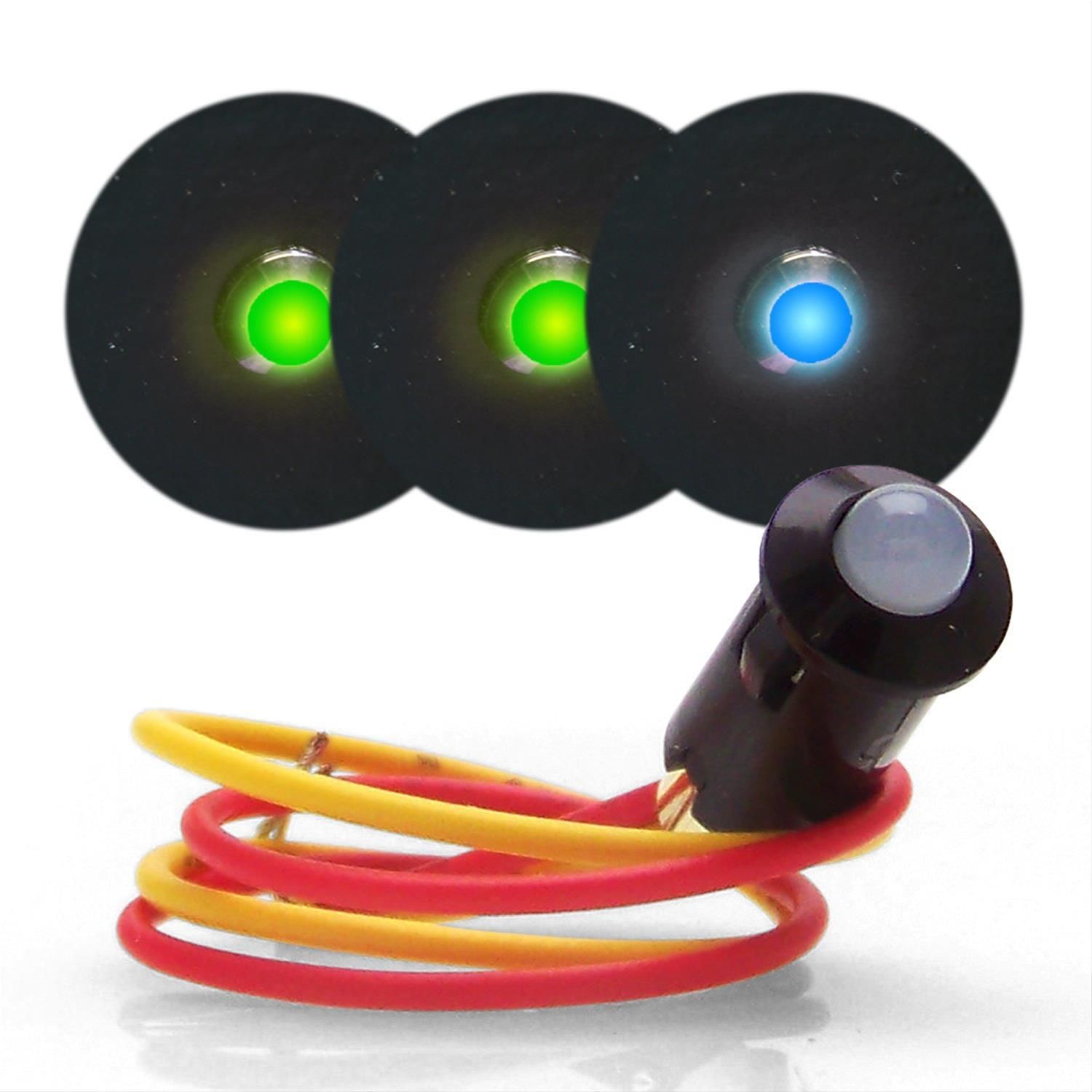 KEEP IT CLEAN12V LED Dash Indicator Lights 2 Green 1 Blue