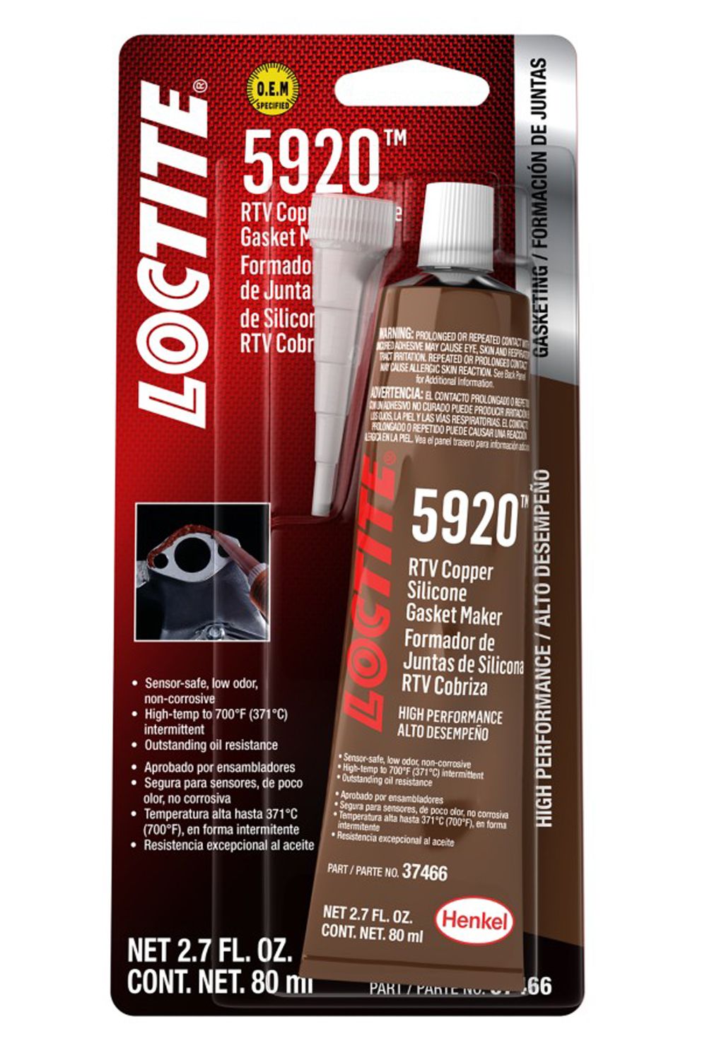 LOCTITERTV 5920 Copper Silicone 80ml/2.7oz