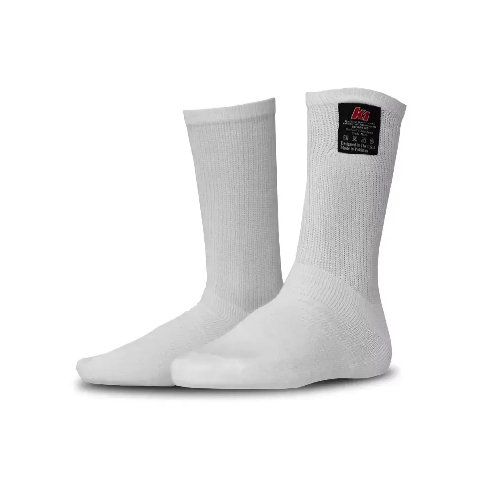 K1 RACEGEARSocks Nomex K1 White Small/Medium