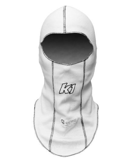 K1 RACEGEARBalaclava Head Sock White Single Layer