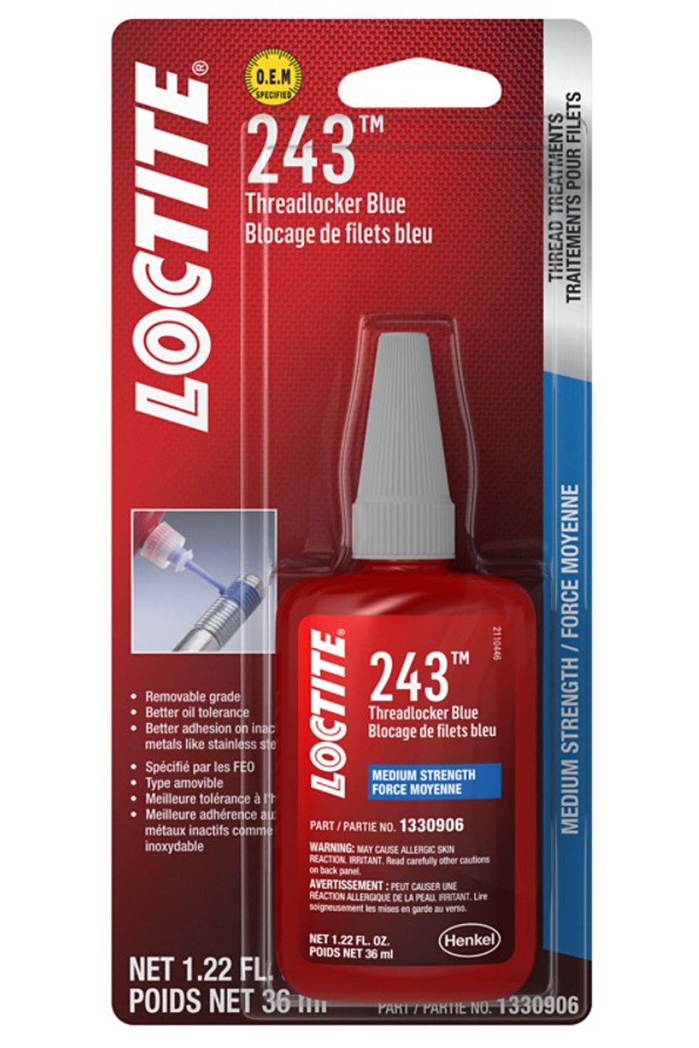 LOCTITEThreadlocker 243 Blue 36ml/1.22oz