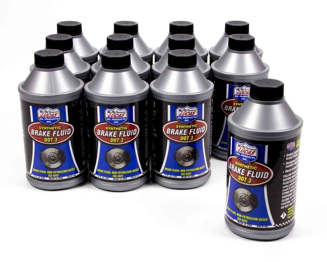 LUCAS OILBrake Fluid Dot 3 Case 12x12oz