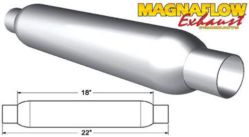 MAGNAFLOW PERF EXHAUSTGlass Pack Muffler 2in Aluminized Small