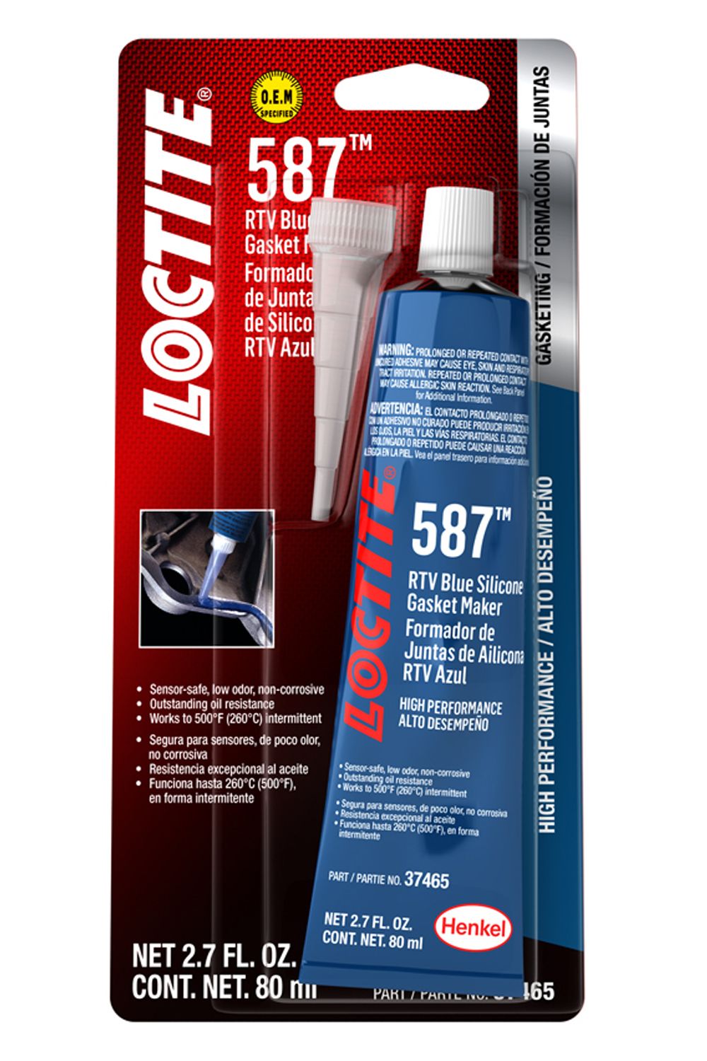 LOCTITERTV587 Blue Silicone 80ml/2.7oz