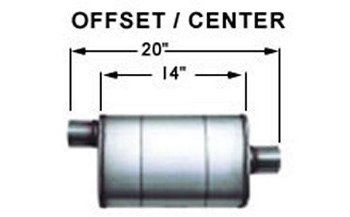 MAGNAFLOW PERF EXHAUSTStainless Muffler 3in Center In / Offset Out