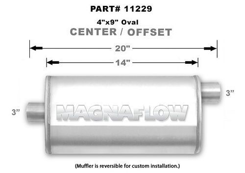 MAGNAFLOW PERF EXHAUSTStainless Muffler 3in Offset In/Center Out