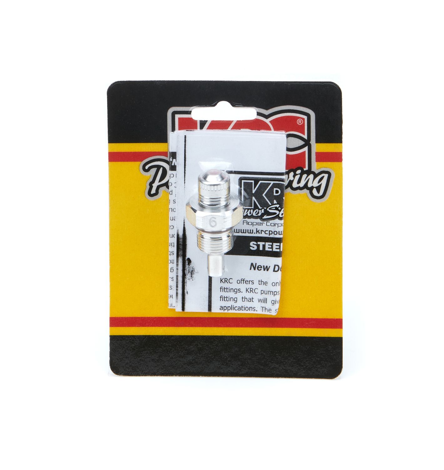 KRC POWER STEERINGAlum Flow Valve -6AN Male ID - 6