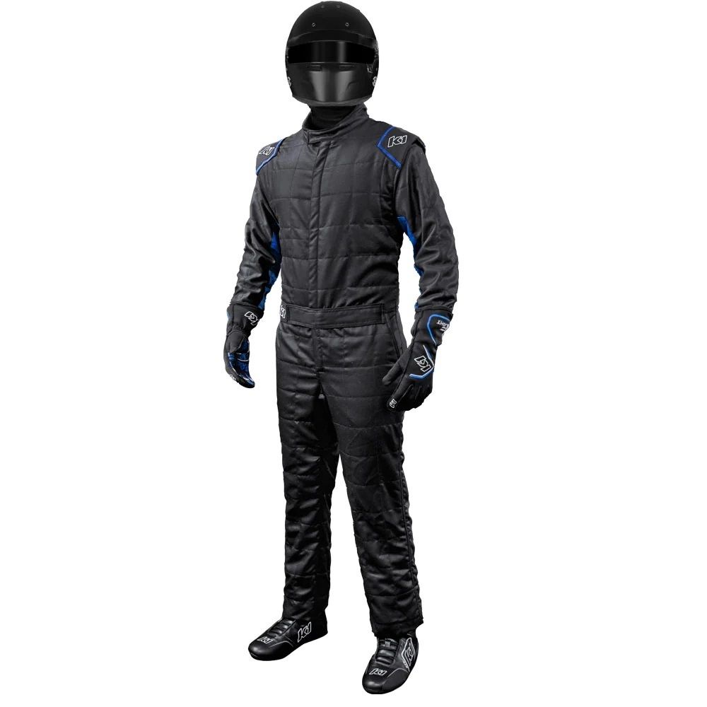 K1 RACEGEARSuit Outlaw Large Black / Blue SFI 3.2A/5