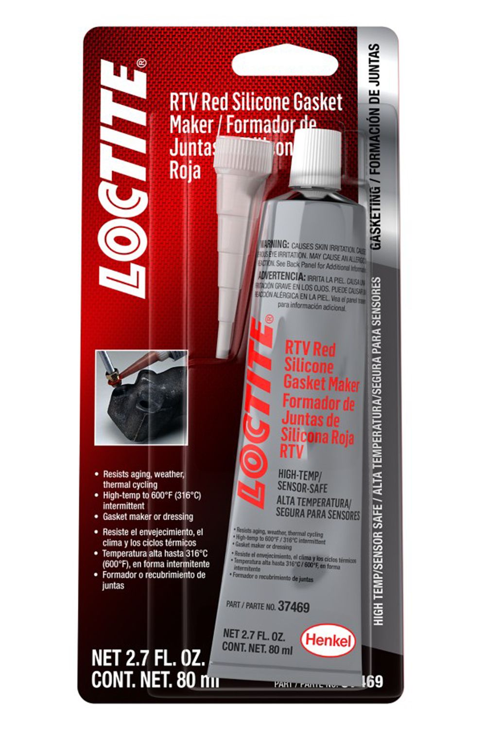 LOCTITERTV Red Silicone Sensor Safe 80ml/2.7oz