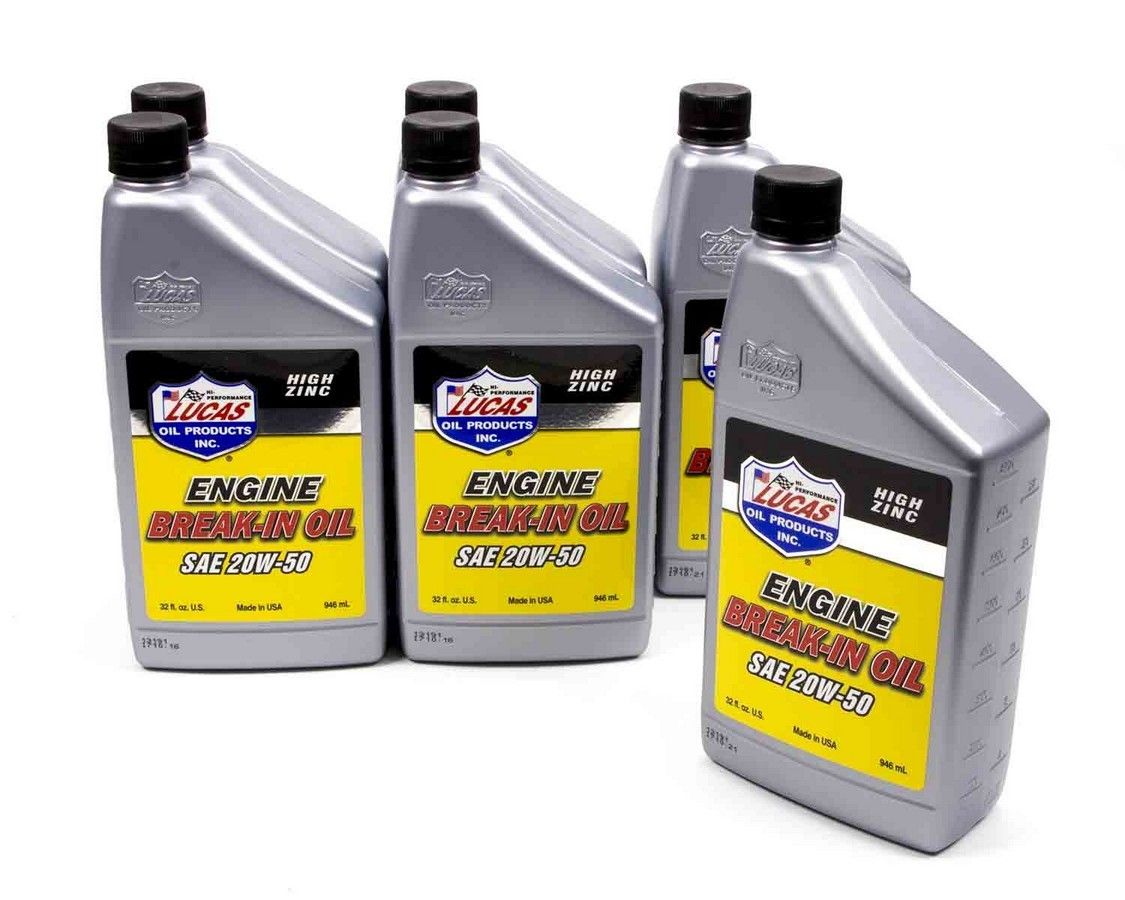 LUCAS OIL20w50 Break-In Oil 6x1 Qt