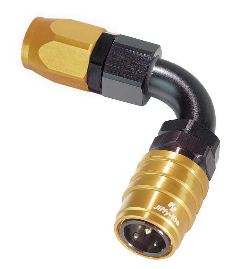 JIFFY-TITEQ/R #6 90 Deg Hose End Socket Valved