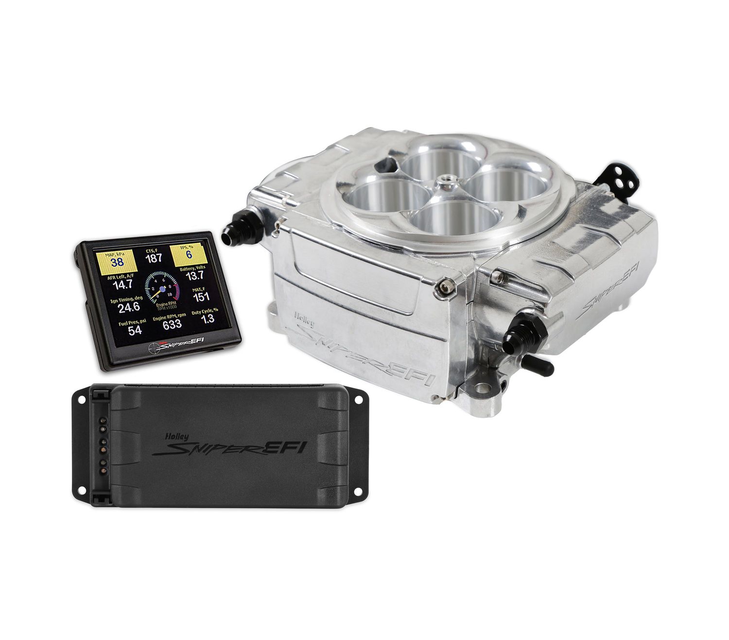 HOLLEYSniper 2 EFI Kit Polished w/PDM