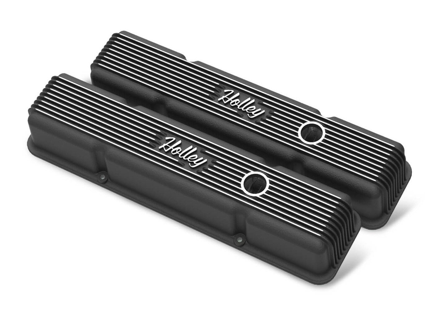 HOLLEYSBC Holley Die Cast Alm Valve Cover Set Black