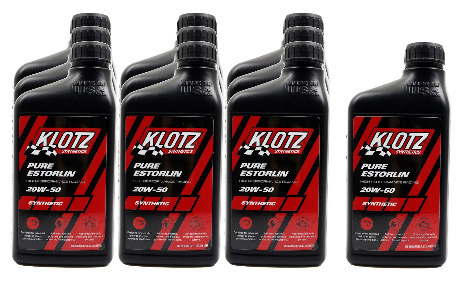 KLOTZ SYNTHETIC LUBRICANTSPure Estorlin Synthetic Oil 20w50 Case 10x1 Qt