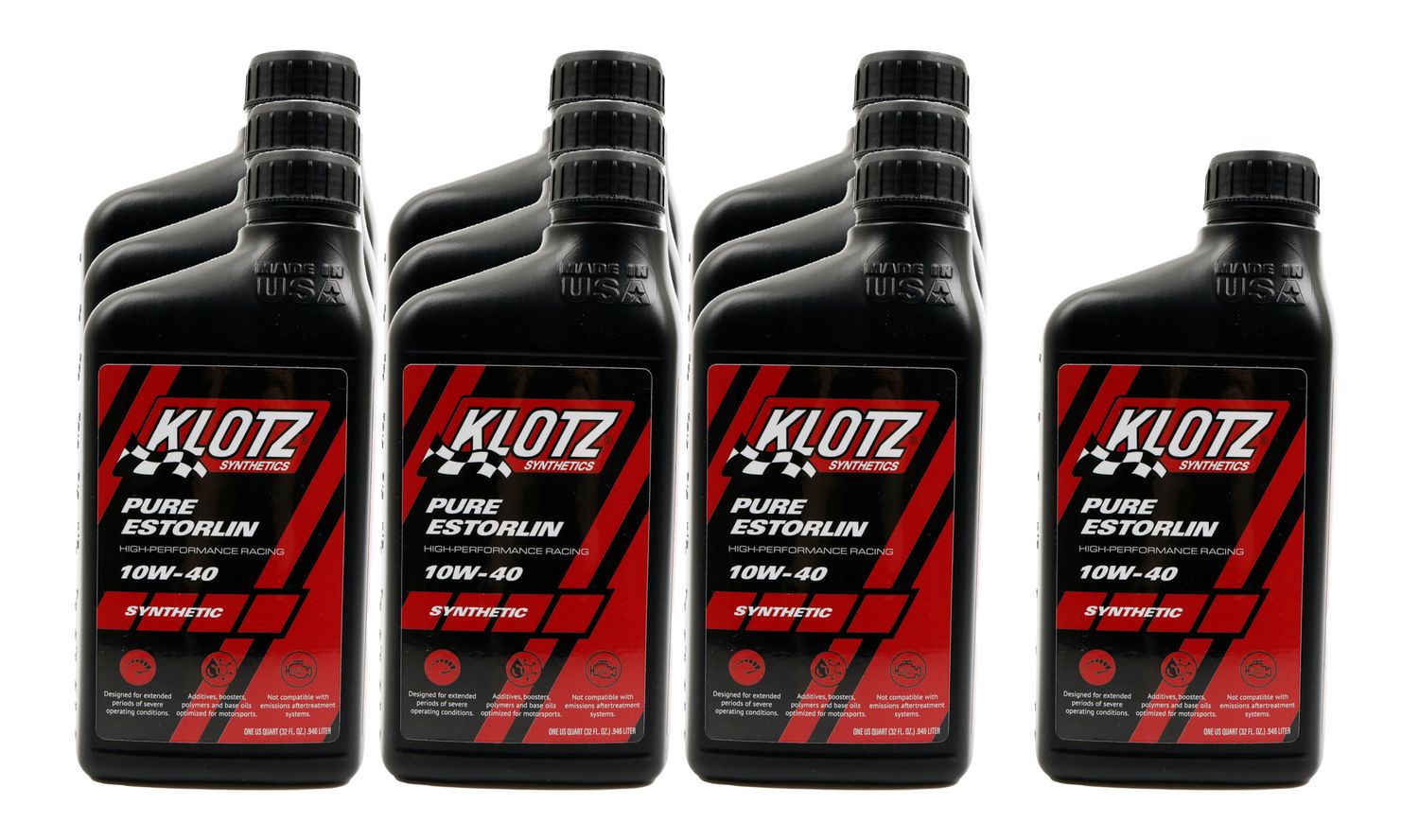 KLOTZ SYNTHETIC LUBRICANTSPure Estorlin Synthetic Oil 10w40 Case 10x1 Qt