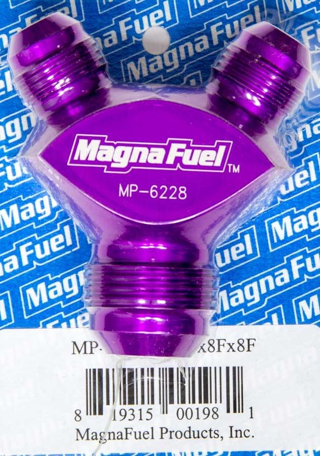 MAGNAFUEL/MAGNAFLOW FUEL SYSTEMS Y-Fitting - 1 #12an Male & 2 #8an Male