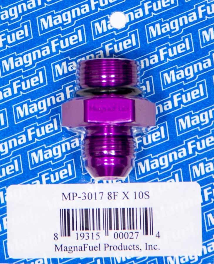 MAGNAFUEL/MAGNAFLOW FUEL SYSTEMS #8an Male to #10an O-Ring Str. Adapter Ftng