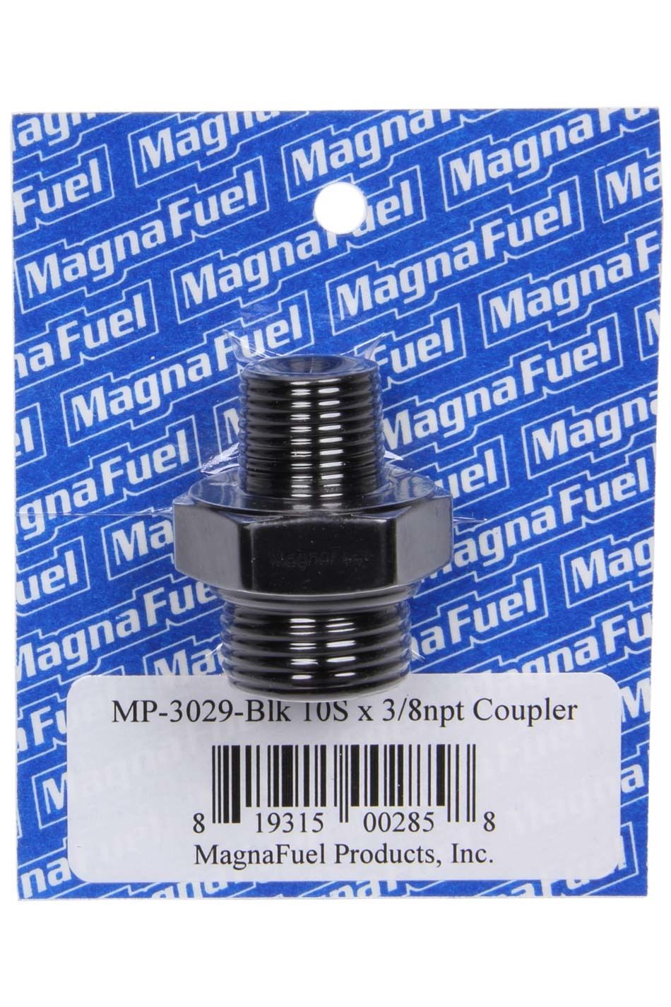 MAGNAFUEL/MAGNAFLOW FUEL SYSTEMS Union Couple Fitting - #10 x 3/8npt - Black