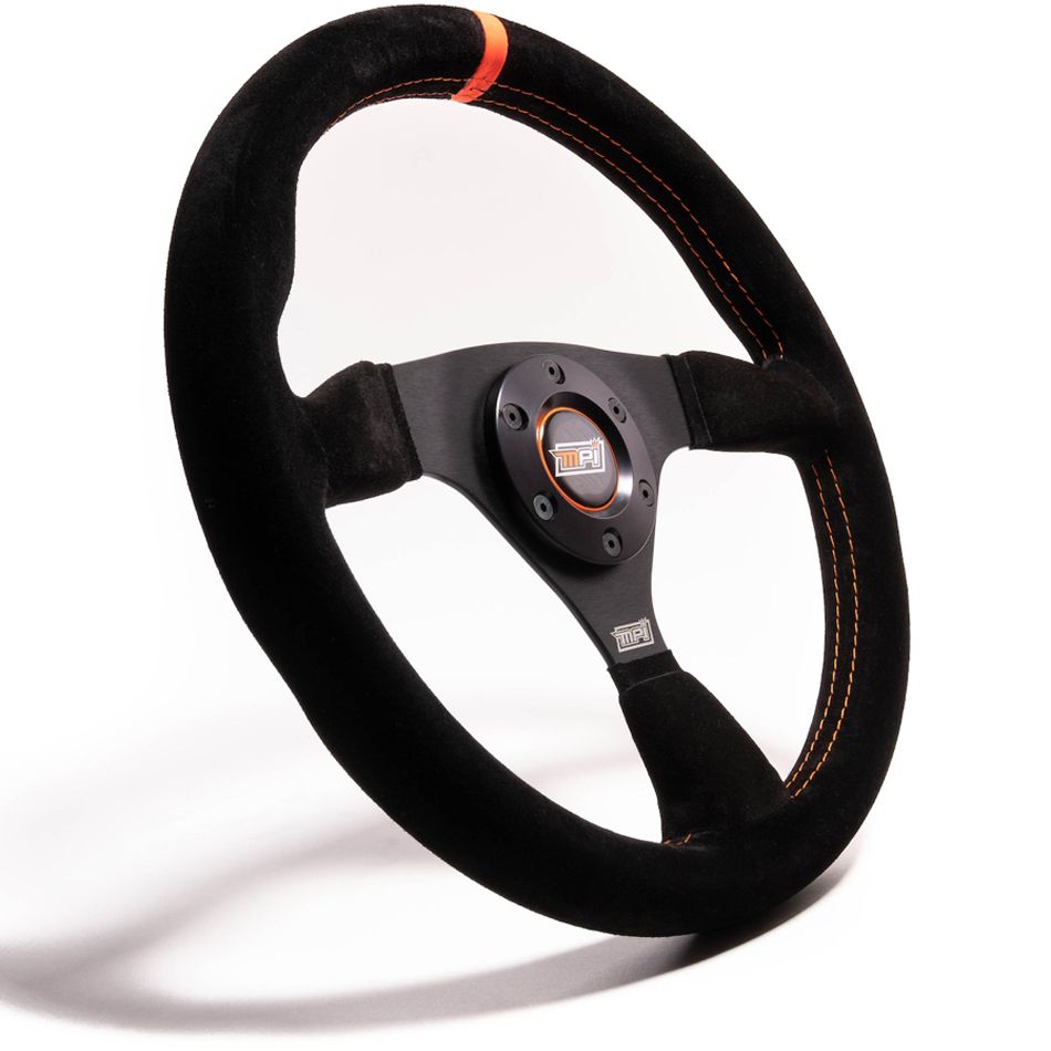 MPI USA11.75 in Wheel Black Suede 6-Bolt Aluminum