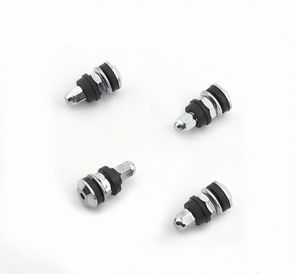 MR. GASKETChrome Tire Valves (4pk) Short Screw-On Mount