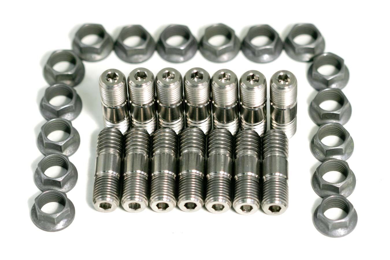 METTEC Ti Header Stud And Nut Kit 14pcs