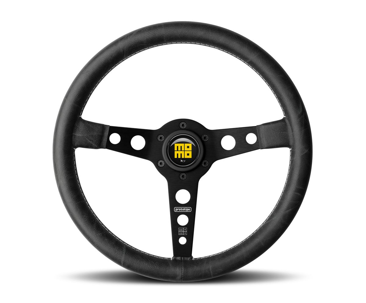 MOMO AUTOMOTIVE ACCESSORIESPrototipo Heritage Steer ing Wheel Leather Black