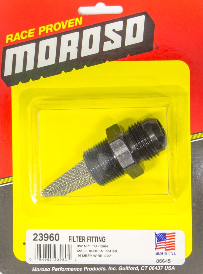 MOROSOFilter Fitting-3/4in NPT -12AN Male