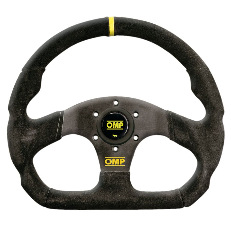 OMP RACING, INC. Super Quadro Steering Wheel Black Spokes Suade