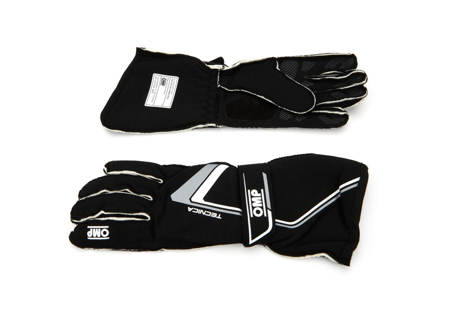 OMP RACING, INC.Tecnica Gloves Black And White X Large
