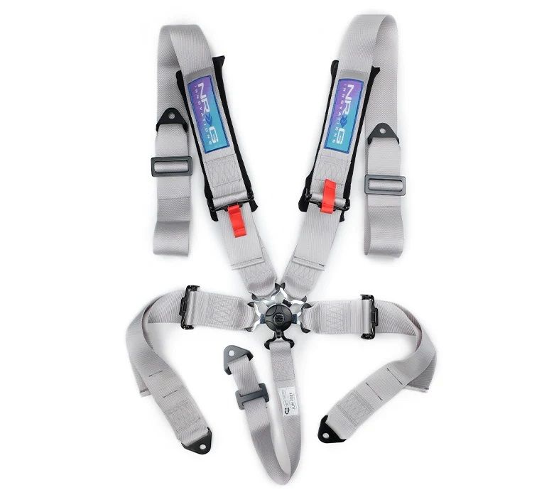 NRG INNOVATIONHarness 5pt Camlock Silver w/Pads SFI 16.1