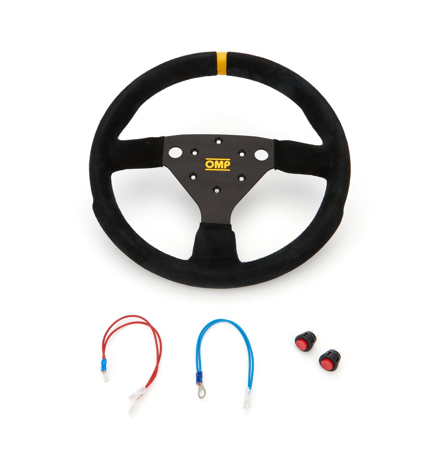 OMP RACING, INC.320 SP Steering Wheel Black Grip Silver Center