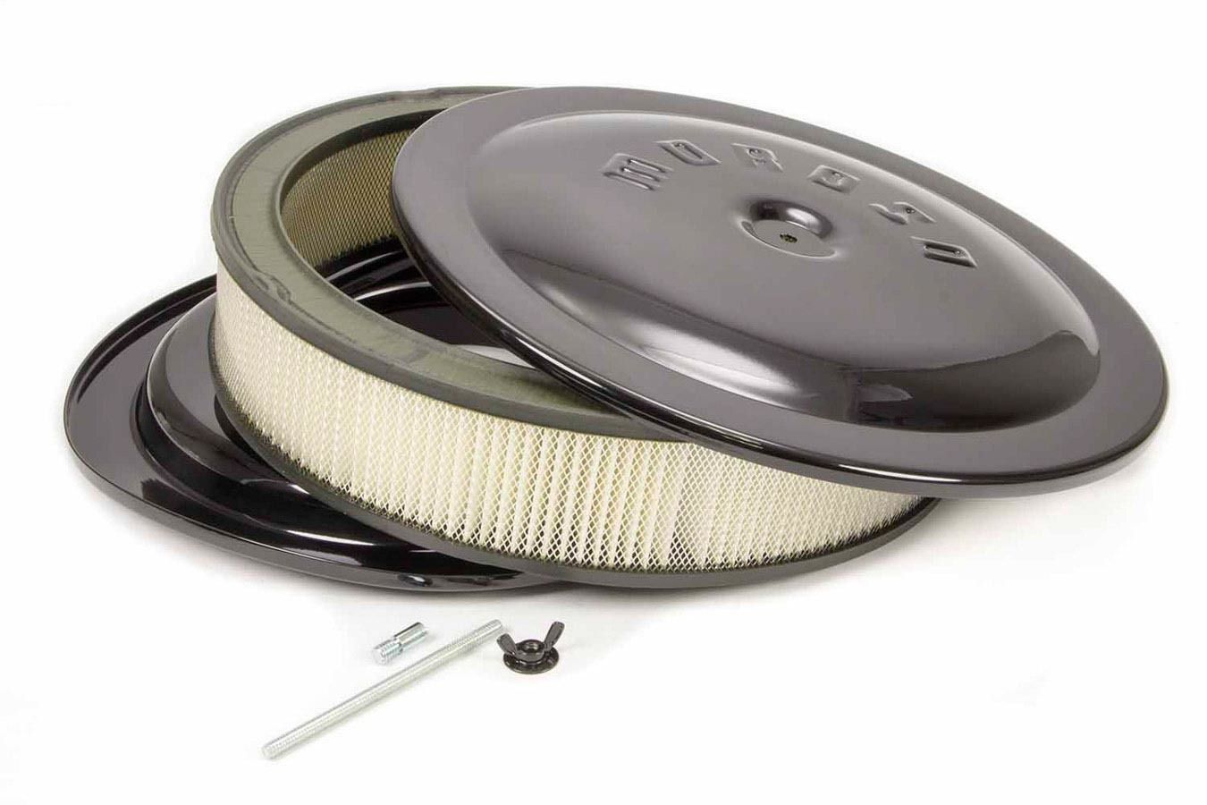 MOROSO14x3 Air Cleaner Kit w/Raised Bottom Black