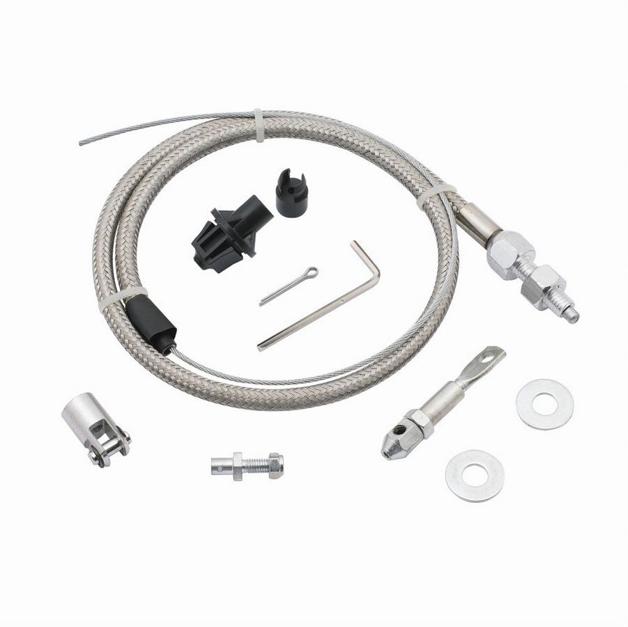 MR. GASKETThrottle Cable Kit - Steel Braided style