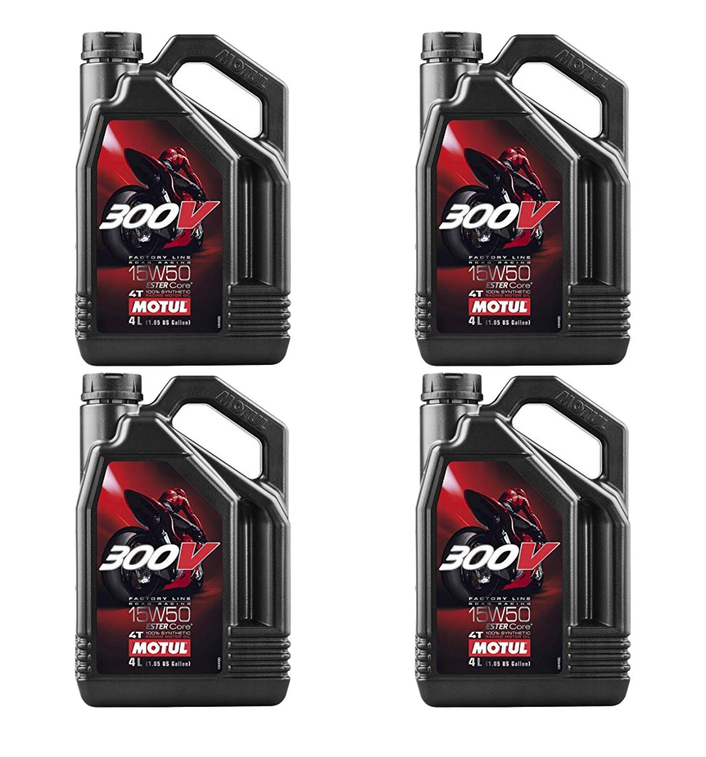 MOTUL USA300V 15w50 Factory Line Racing Oil Case 4x4L