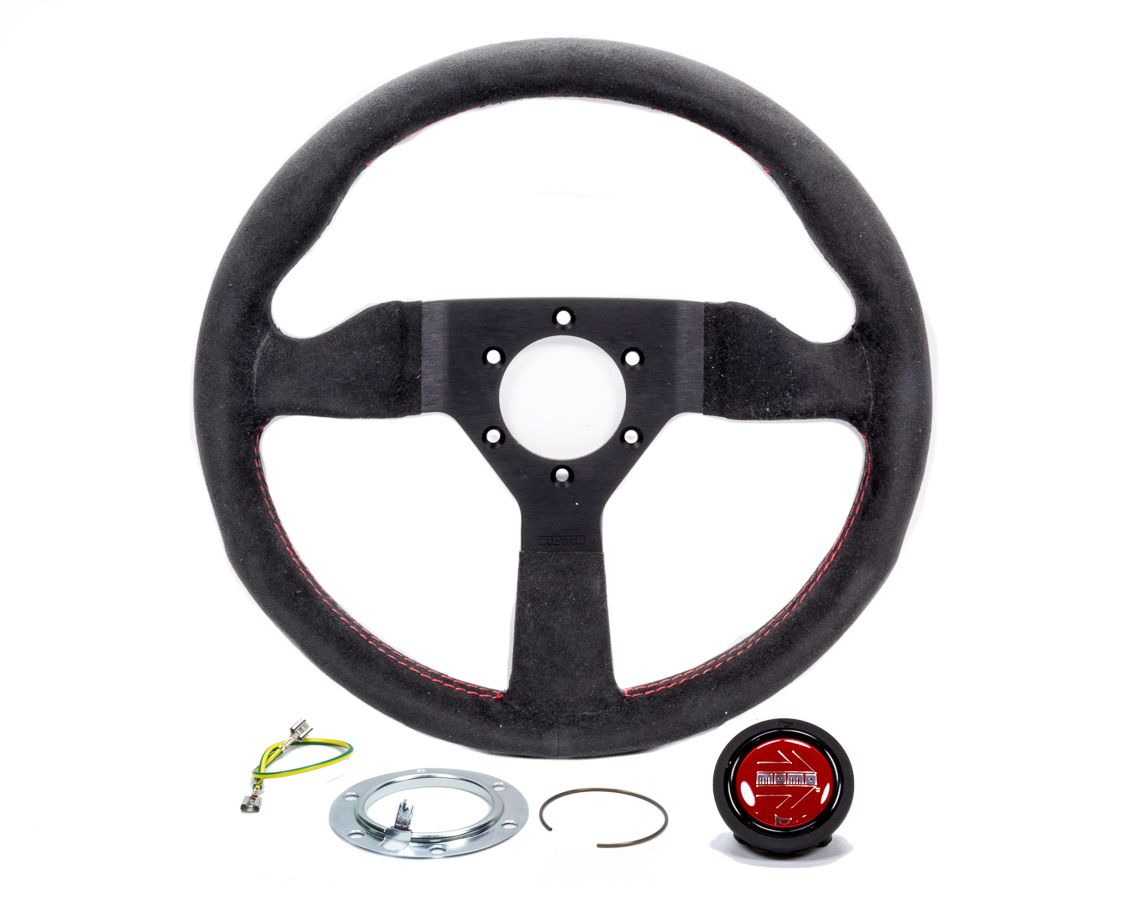MOMO AUTOMOTIVE ACCESSORIESMonte Carlo 350 Steering Wheel Leather Red Stitch