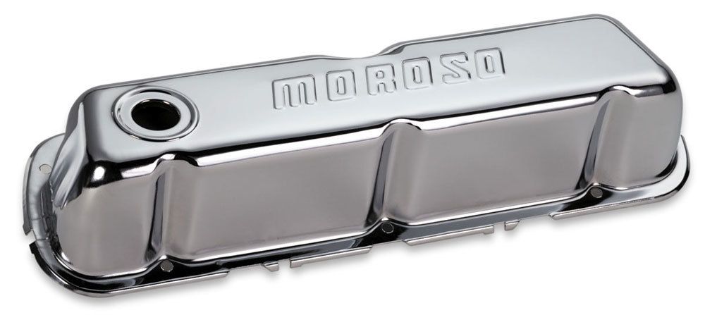 MOROSOChrome B/E Valve Covers SBF Tall w/Baffle