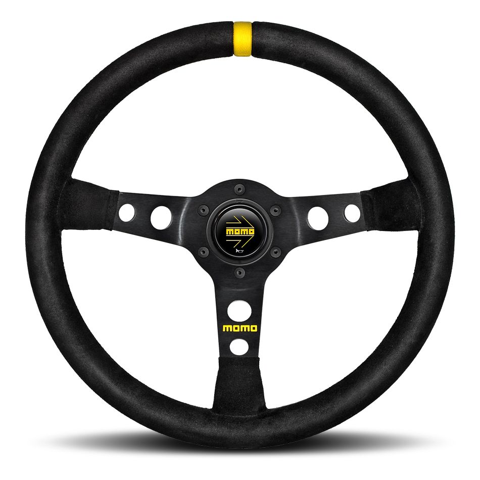 MOMO AUTOMOTIVE ACCESSORIESMOD 07 Steering Wheel Black Suede