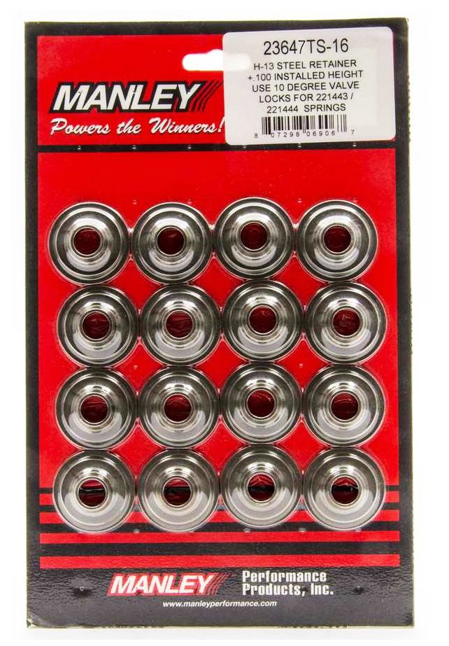 MANLEY1.570 H-13 10-Deg Valve Spring Retainers +.100