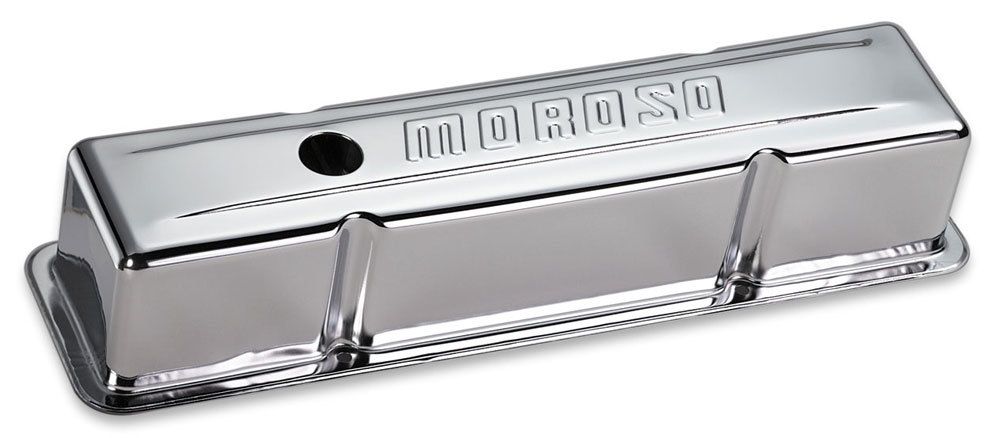 MOROSOChrome B/E Valve Covers SBC Tall w/Baffle