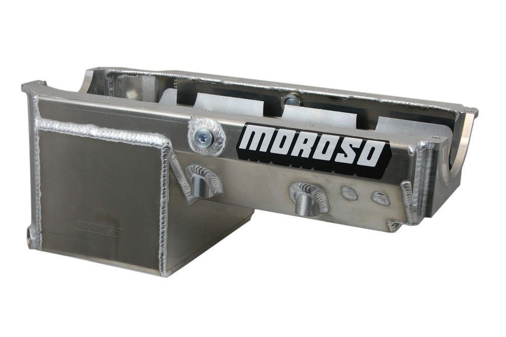 MOROSO8qt Oil Pan - SBC Drag Race w/2-Piece Rear Main