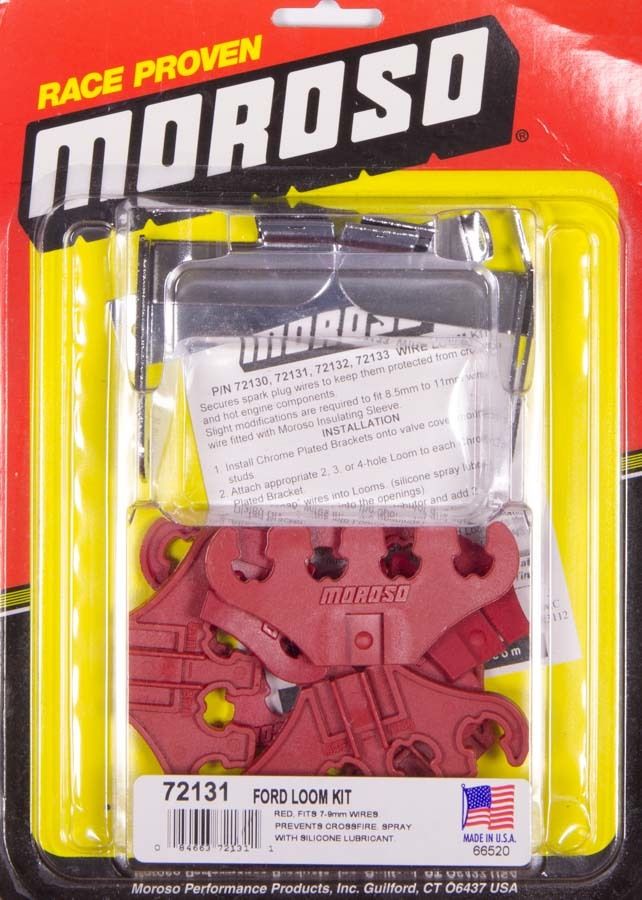MOROSOSBF Spark Plug Wire Loom Kit - Red