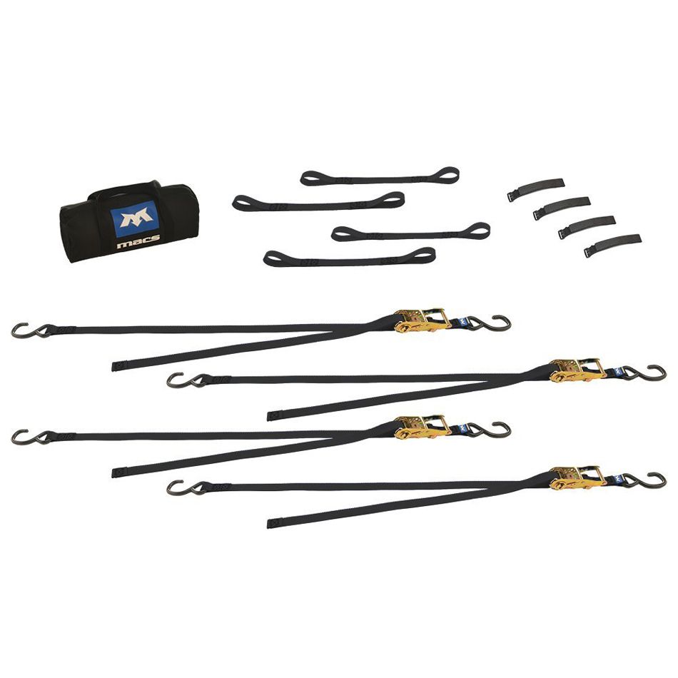 MACS CUSTOM TIE-DOWNS4 Tie Downs - Motorcycle Pack