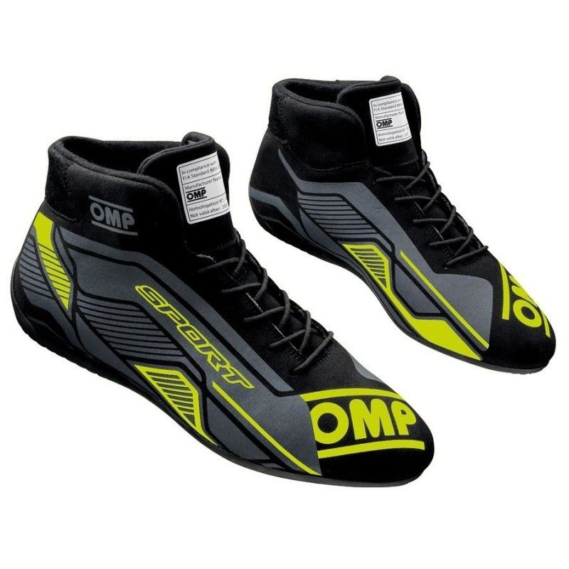 OMP RACING, INC.OMP SPORT SHOES FIA 8856 -2018 BLACK / FLUO YELLO