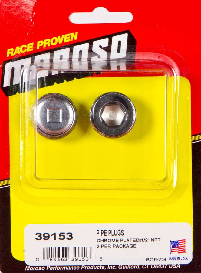 MOROSO1/2in. NPT Chrome Pipe Plug 2 Per Package