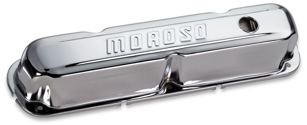 MOROSOChrome B/E Valve Covers SBM Tall w/Baffle